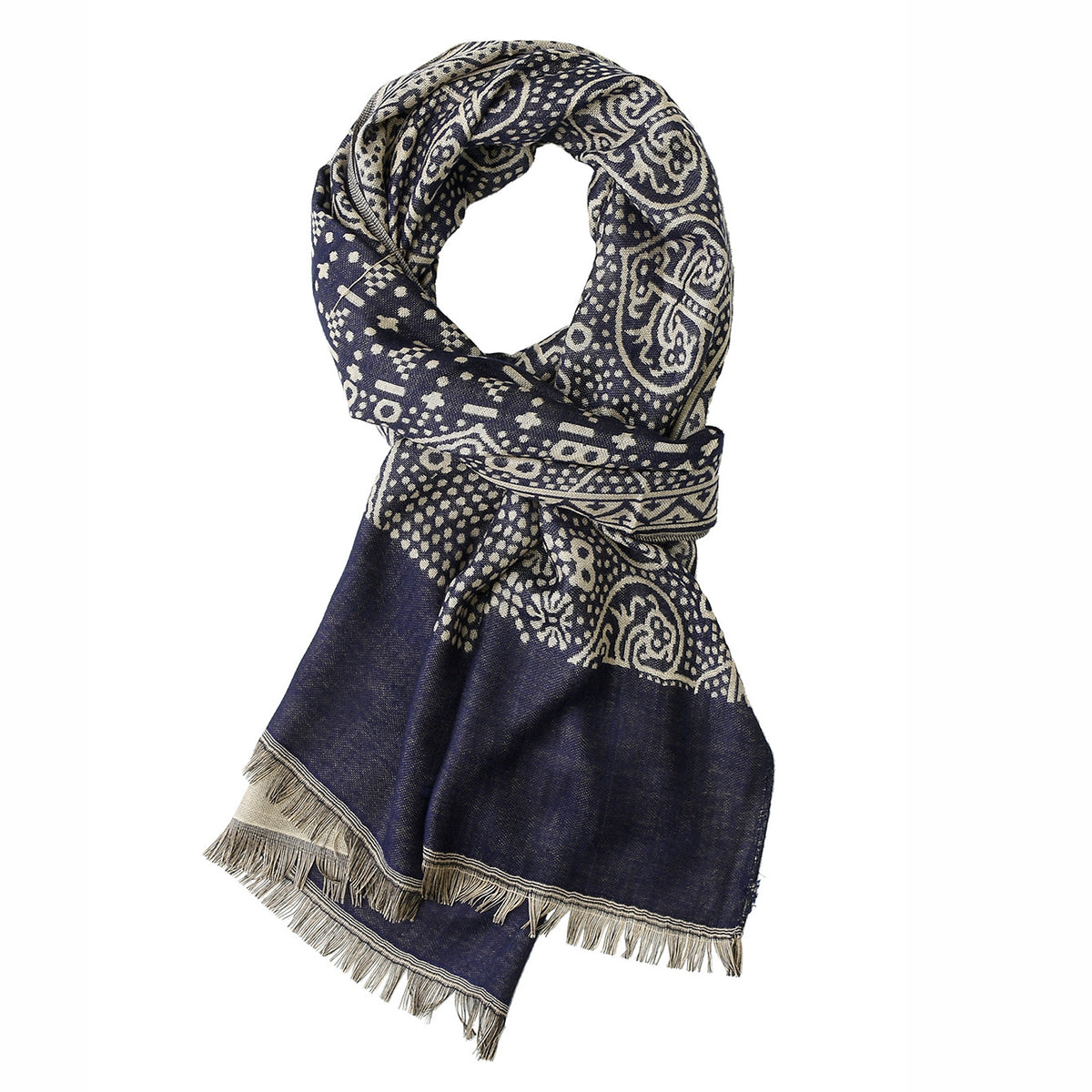 Cotton And Linen Yarn-dyed Scarf Short Beard Ethnic Style - image 4