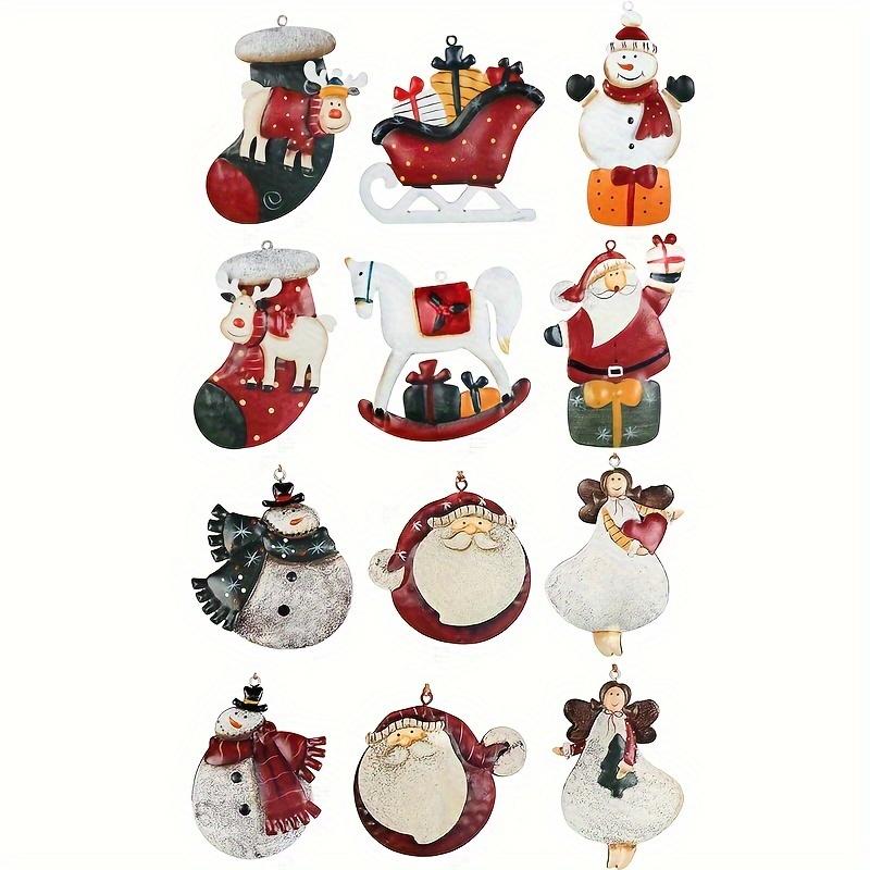 12 Colorful Resin Reindeer Christmas Ornaments - image 2