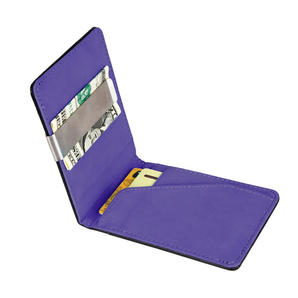 Slim Bifold PU Leather Wallet with Money Clip, RFID Blocking - image 9