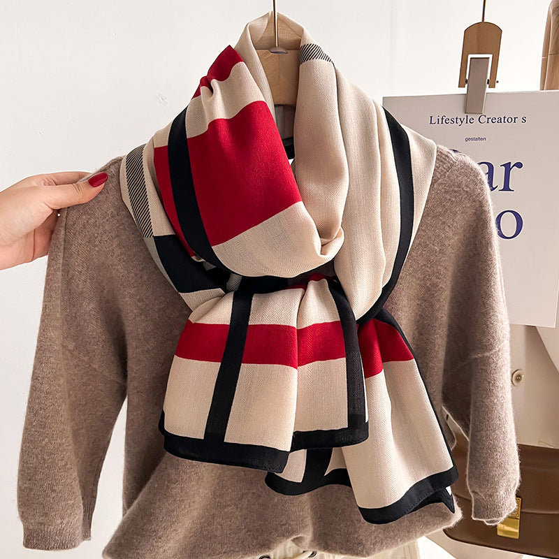 Autumn And Winter Scarf Scarf Warm Talma - image 7