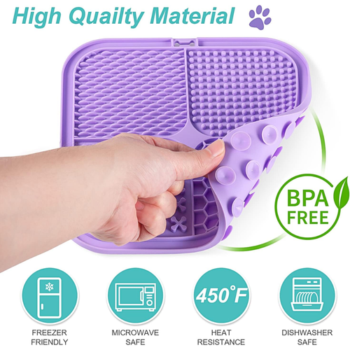 2 Pack Lick Mats for Dogs & Cats with Suction Cups - image 2