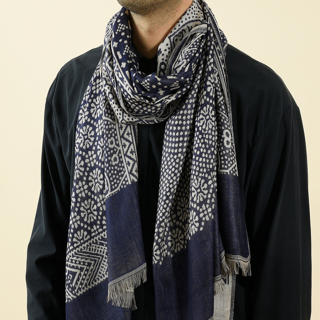 Cotton And Linen Yarn-dyed Scarf Short Beard Ethnic Style - image 3
