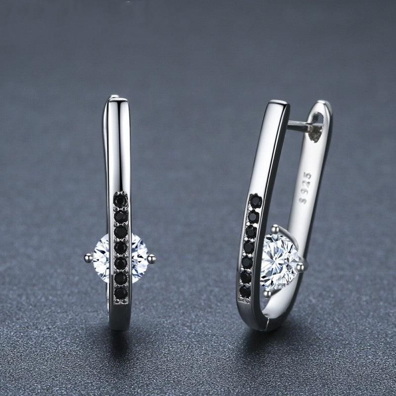 Simple All-matching Graceful Design U-shaped Earrings - image 5