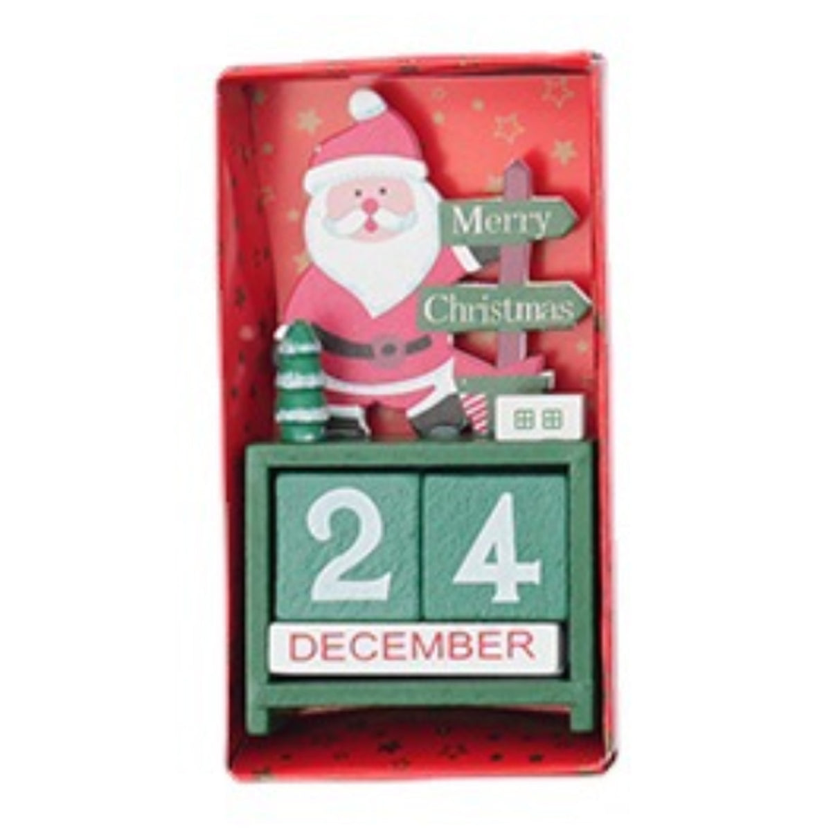 Wooden Christmas Countdown Desk Calendar Blocks - image 5