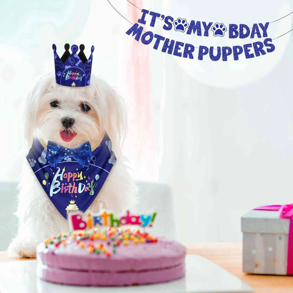 Dog Birthday Bandana & Bow Tie Party Set - image 6