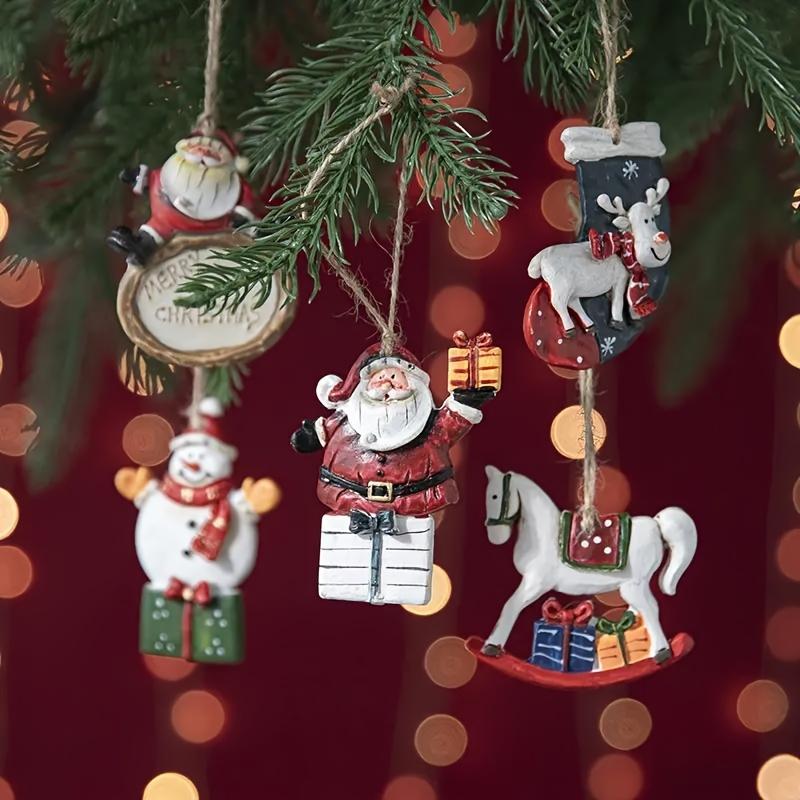 12 Colorful Resin Reindeer Christmas Ornaments - image 7