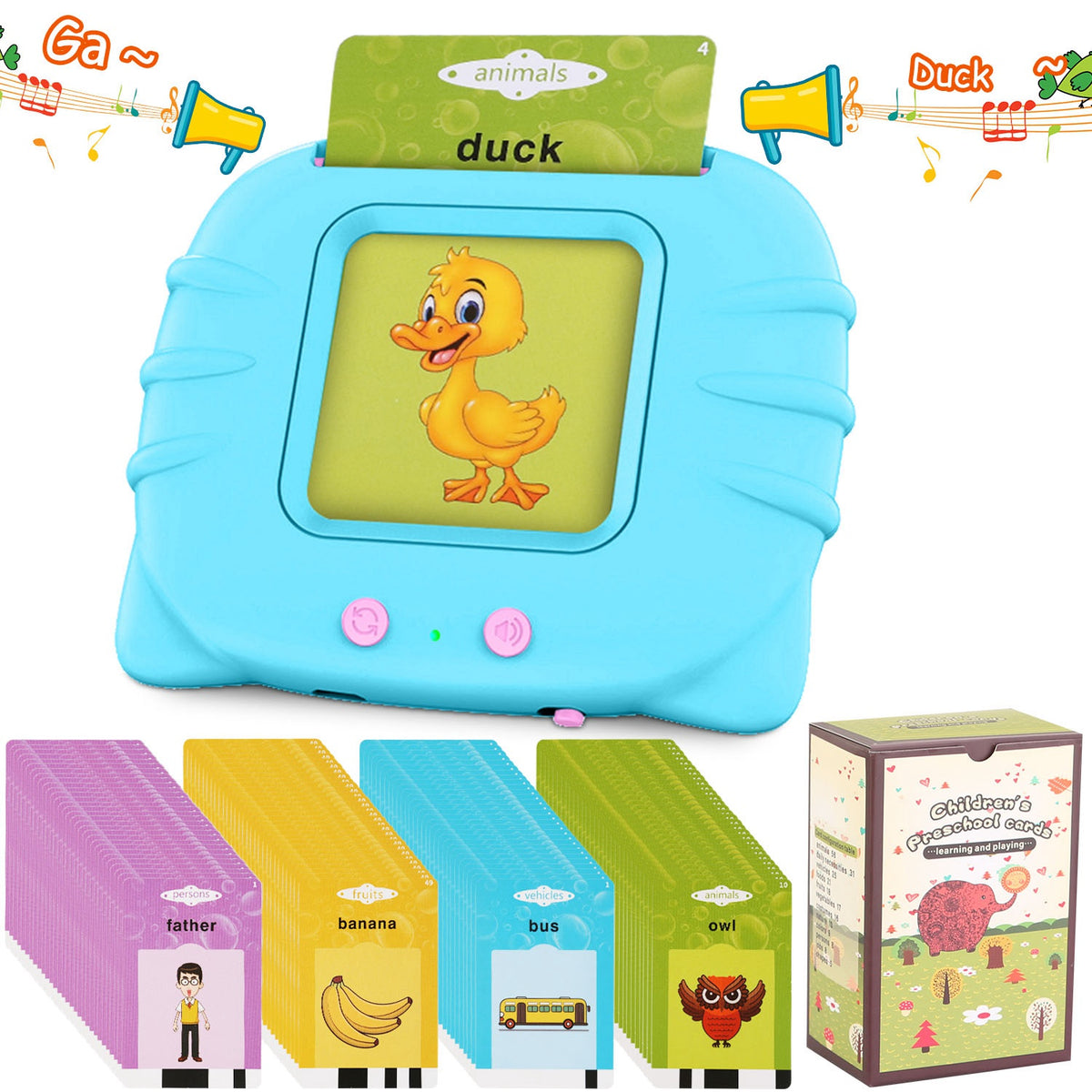 1 Set 224 Words Kid Talking Cards 112 Card Electronic Cognitive Audio  - image 10