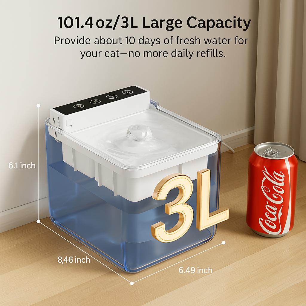 Wired Automatic Pet Fountain Dog Water Dispenser Automatic Sensing Fun - image 4