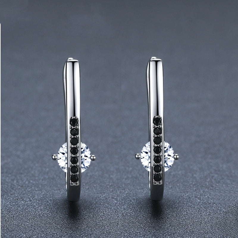 Simple All-matching Graceful Design U-shaped Earrings - image 1