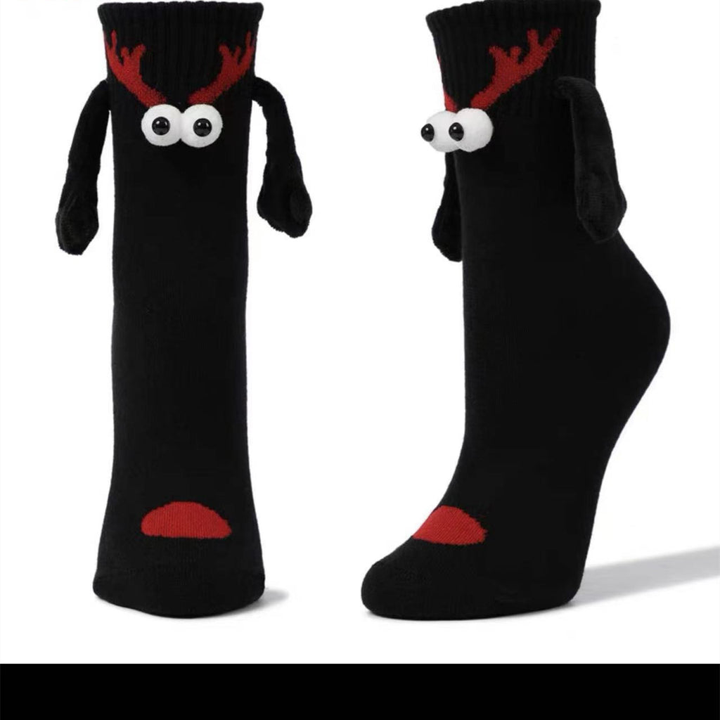 Couple Magnetic Handle Cute Hand Socks Christmas - image 3