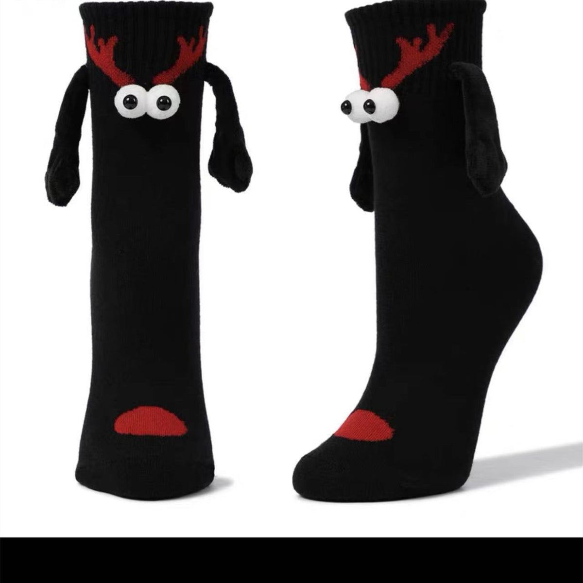 Couple Magnetic Handle Cute Hand Socks Christmas - image 3