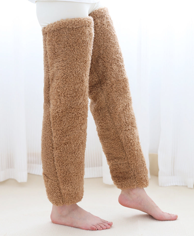 Over Knee High Fuzzy Long Socks Winter Warm Cold Leg Knee Joint Cold-p - image 2