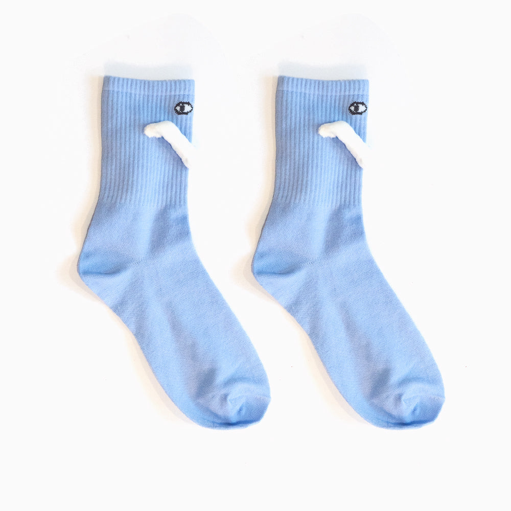 Mid Tube Black And White Couple Matching Holding Socks - image 1