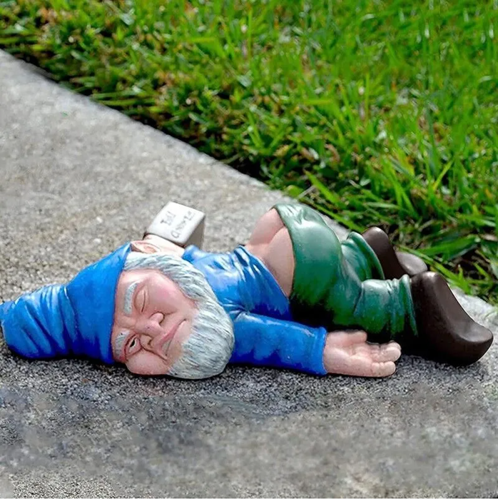 Drunk Garden Gnome Decoration Drunken Ornament Decor Yard Patio Lawn - image 3