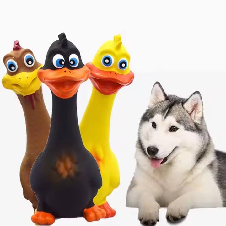 3pcs Latex Screaming Chicken Toys Eco Friendly TPR Pet Squeaky Dog Int - image 2