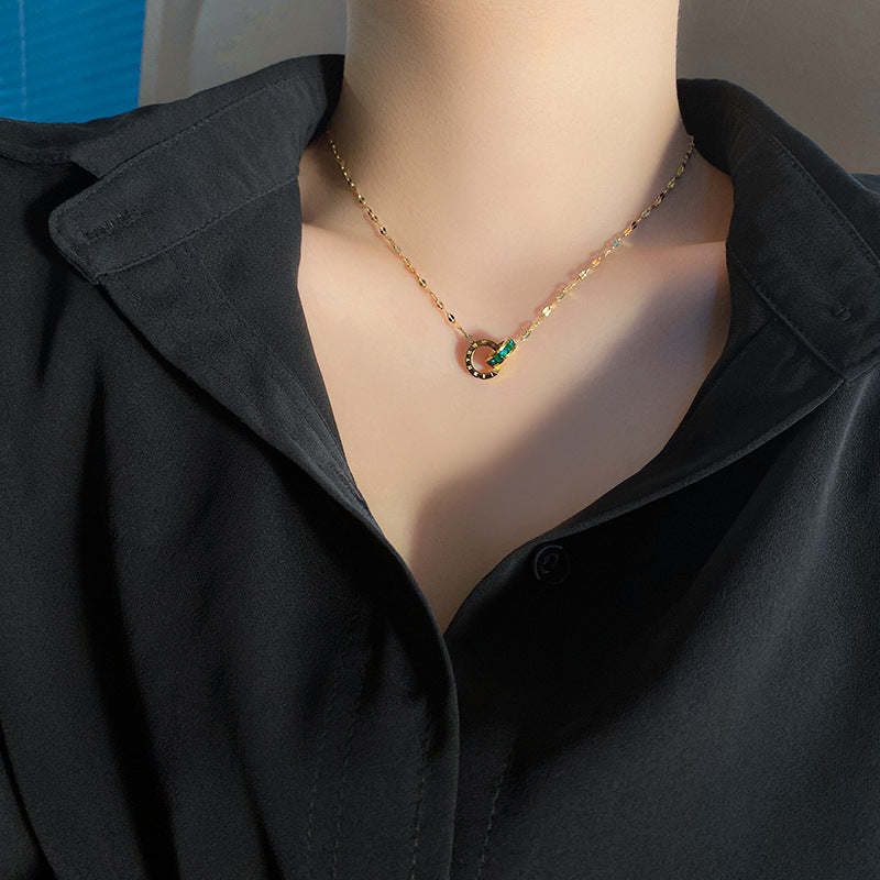 Necklace Pendant Ins Wind Clavicle Chain Simple Couple Neck Jewelry - image 1