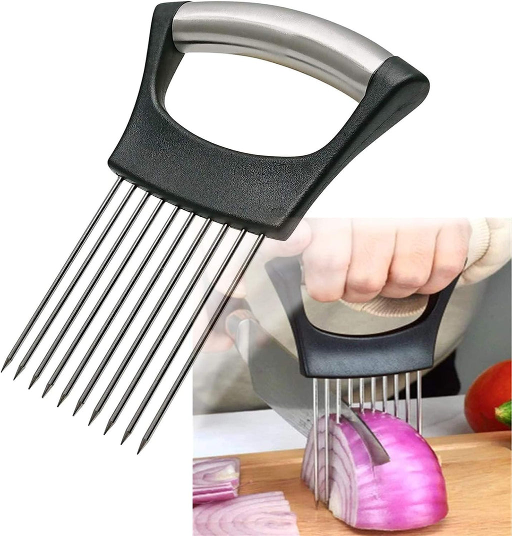 Stainless Steel Onion Holder For Slicing, Onion Slicer Guide - image 1