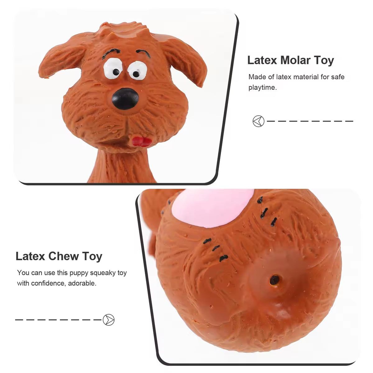 4pcs Cute Latex Dog Chew Toys With Sound - image 1