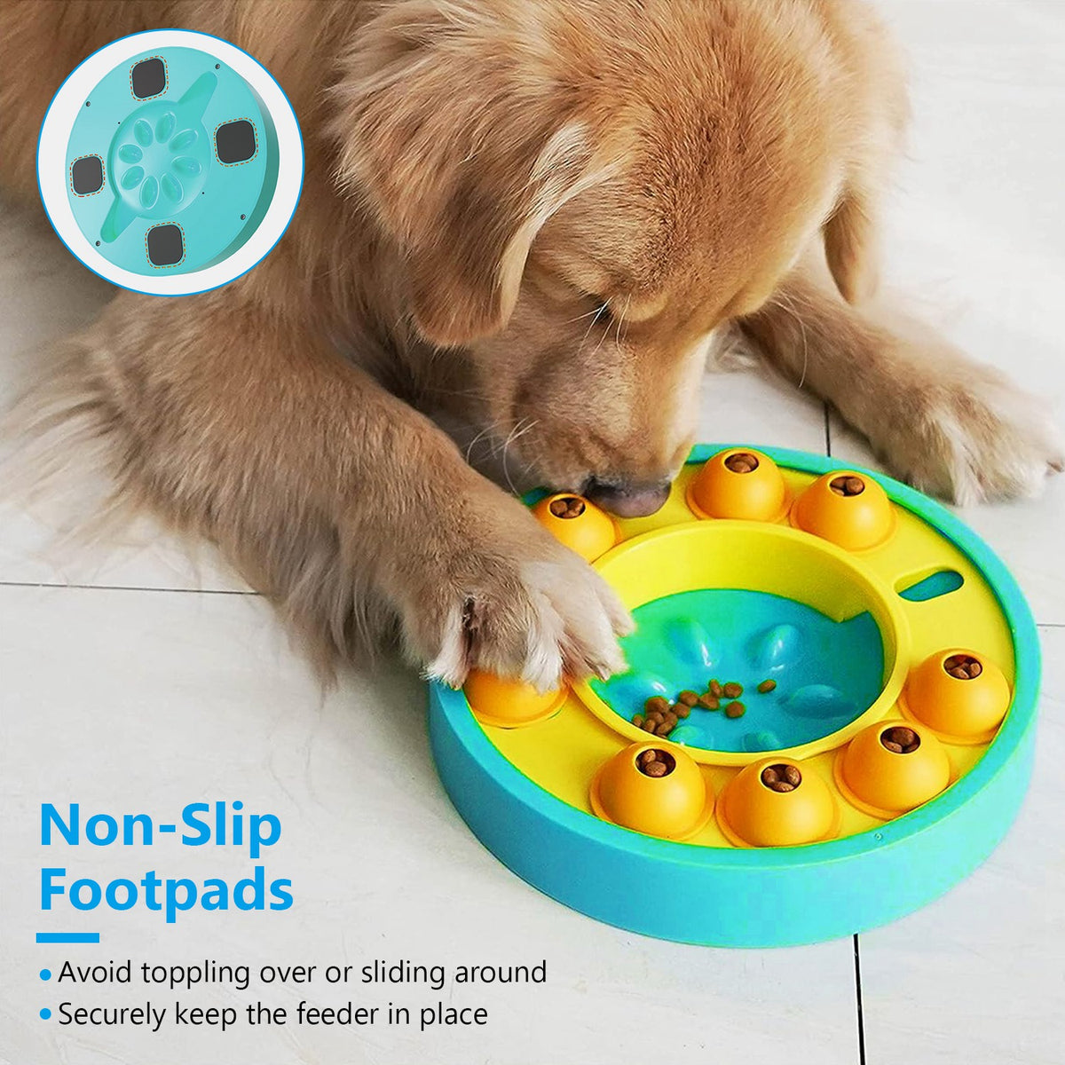 Dog Puzzle Food Feeder Slow Feeding Bowl Interactive Toy Dog Treat Dis - image 2