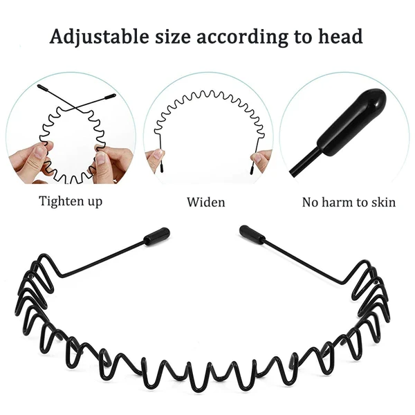 6-Piece Metal Wave Hoop Headband Set - image 5