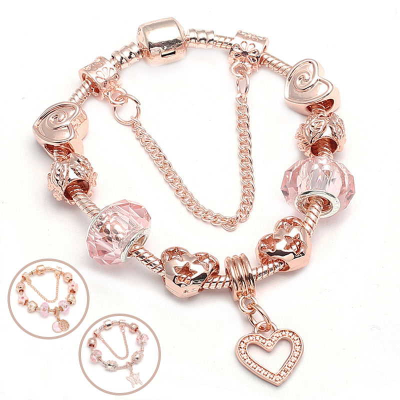 Fashion Love Geometric Rose Gold Bracelet Women's Jewelry - image 8