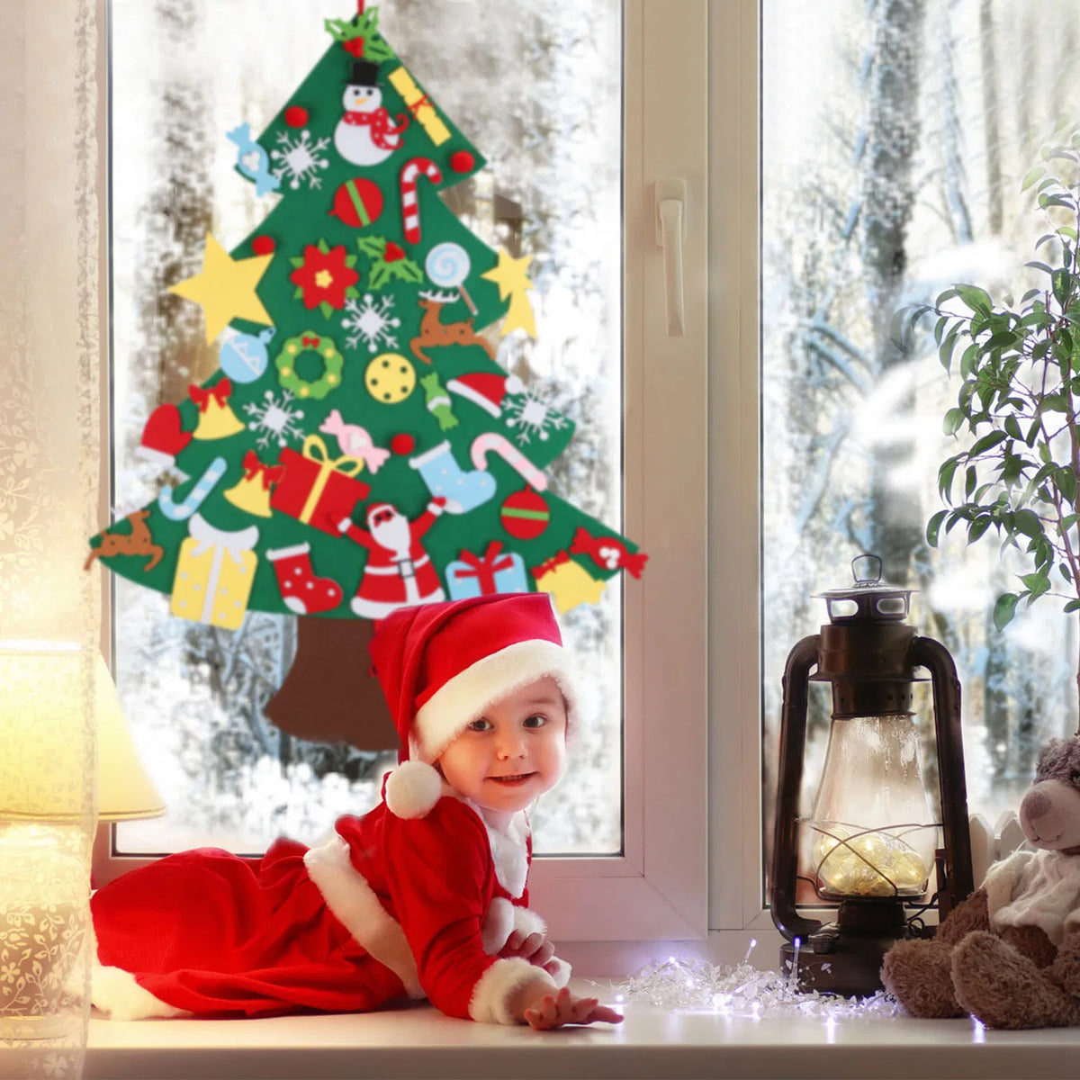 DIY Felt Christmas Tree with 41 Detachable Ornaments - image 3