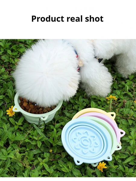 3-in-1 Pet Travel Collapsible Bowl Foldable Slow-Feeder With Strong Su - image 8