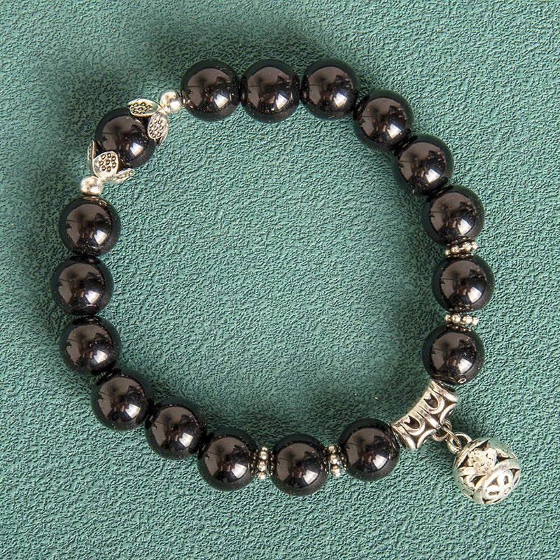 10MM Hollow Ball Korean Style Crystal Opal Beaded Bracelet - image 4
