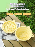 3-in-1 Pet Travel Collapsible Bowl Foldable Slow-Feeder With Strong Su - image 9