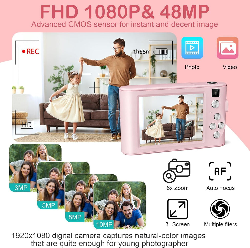 Kids Digital Camera Birthday Gifts With 32GB SD C - image 6