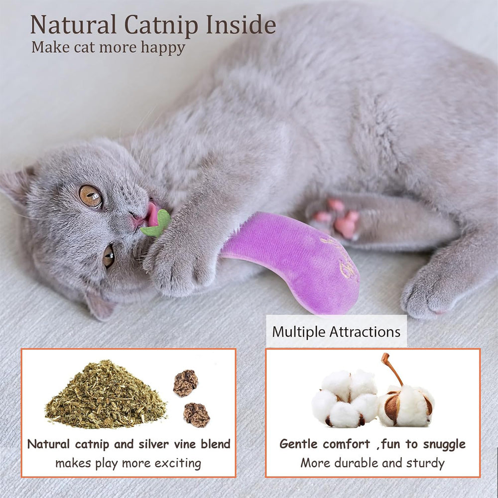 5 Pack Vegetable Catnip Plush Kicker Toys - image 2