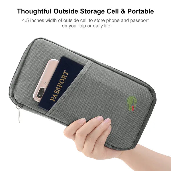 Travel Passport Wallet with 12 Card Slots - image 1